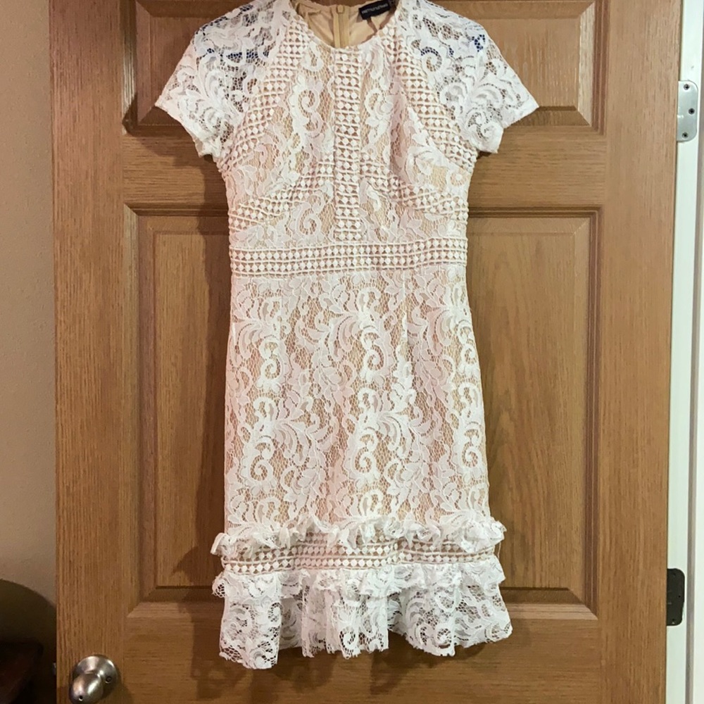 Pretty Little Thing White Lace Dress